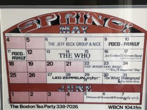 A single month of performances in May 1969 at The Boston Tea Party is a who’s-who of now classic rock bands.