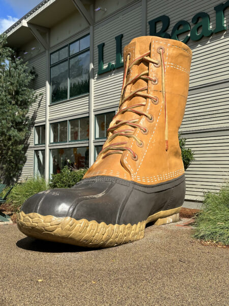 The L.L. Bean flagship store in Freeport celebrates its iconic Maine Hunting Shoe in a big way.