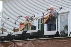 Buddy Mondlock, right, performs during the reunion/revival for the Old Vienna Kaffeehaus on Saturday, Aug. 17, in Hopkinton.