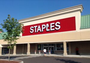 Staples, the largest office supply company in the world, was founded in Boston in 1986.