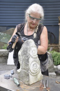 Natick artist Karin Stanley’s sculptures are on display in healing gardens, institutions, and numerous private collections around the world.Photo/Deborah Burke Henderson 