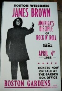 Boston Mayor Kevin White, at the urging of city council member Tom Atkins, personally intervened to have James Brown’s April 1968 concert televised to help keep people off the streets and reduce racial tensions after Martin Luther King Jr. was assassinated.